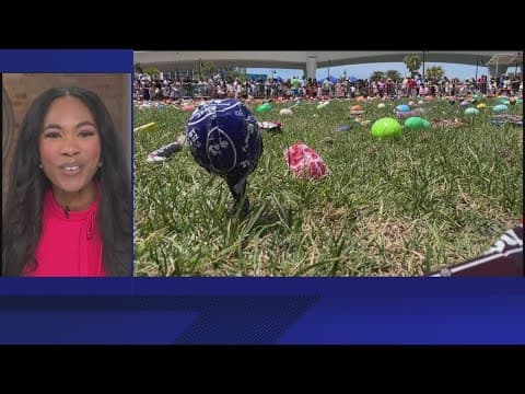 Hundreds of families attend annual Easter egg hunt in downtown Clearwater