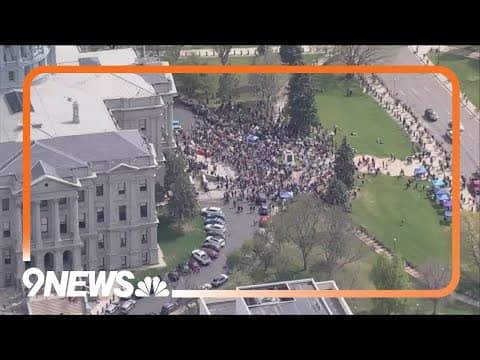 Protestors gather at Colorado capitol for May Day demonstration