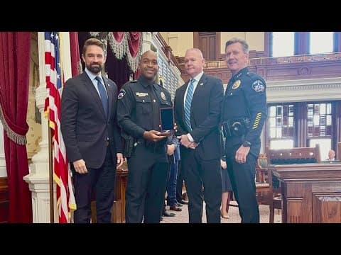Allen police officer receives TCOLE award for heroism during mass shooting at Allen Outlet Mall