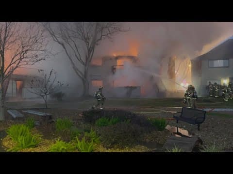 Apartment fire displaces 8 families in Webster area