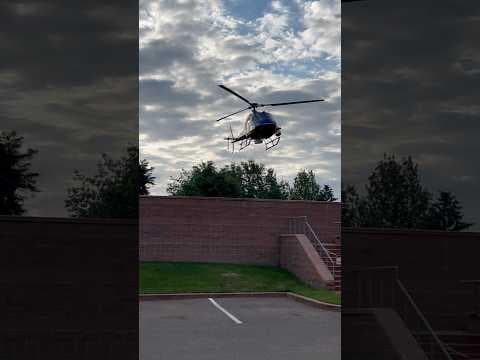 Sky9 News Helicopter Lands at Denver TV Station