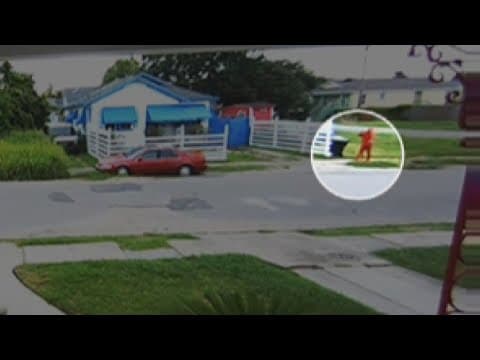 Woman leaves car running; suspect pushed her to the ground and drove off in her car