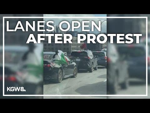 'Free Palestine' protesters temporarily block southbound Interstate 405
