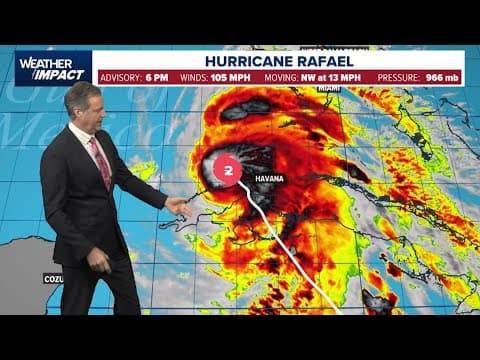 Tropics update: Hurricane Rafael moves into Gulf of Mexico