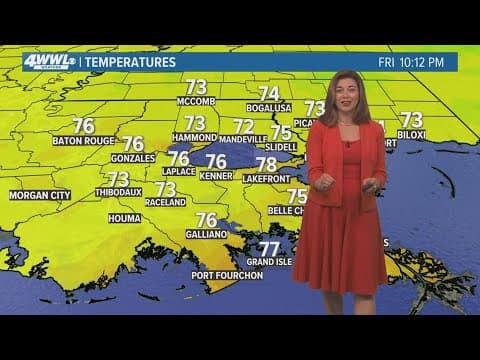 New Orleans Weather: Slight chance for rain for the weekend, less humid cool front next week