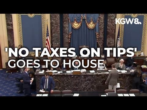 US Senate unanimously passes proposal to eliminate taxes on tips