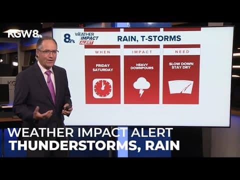 Weather Impact Alert: Thunderstorms Friday and continuing rain Saturday