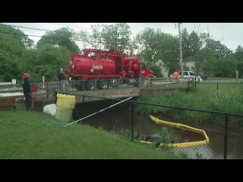 Crews work to clean up after kerosene spill near Whitehall