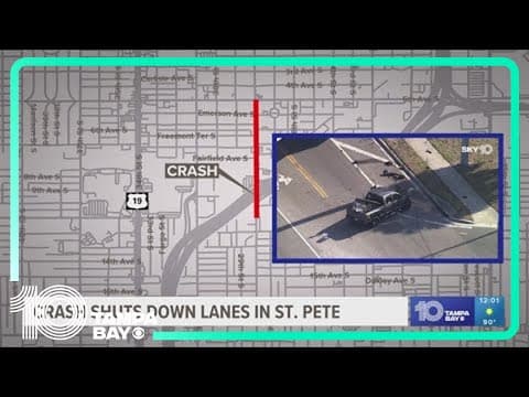 Road connecting to I-275 closed after serious crash in St. Pete