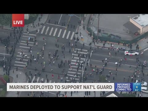 Marines deployed to support National Guard in LA immigration protest response