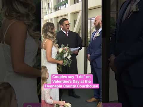 Couples say “I do” on #ValentinesDay at the Hennepin County Courthouse #shorts #minnesota
