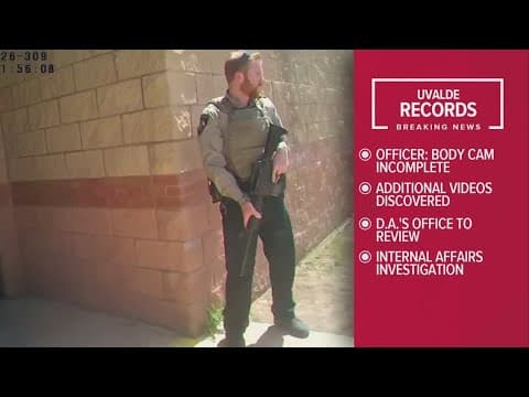Additional bodycam video discovered from Robb Elementary School mass shooting, city of Uvalde says