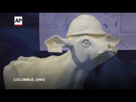 See the sculptures made from 2,000 pounds of butter on display at the Ohio State Fair