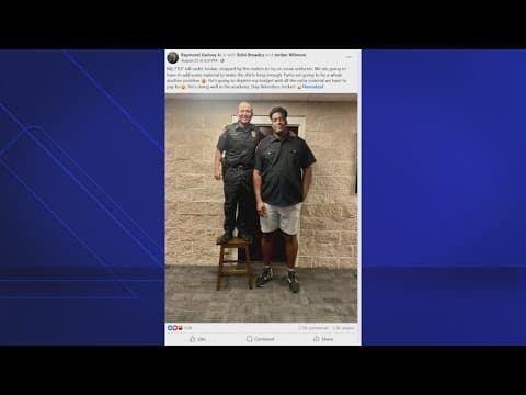 Everything is bigger in Texas ... even the police officers! Meet Kemah's 7'3" cadet