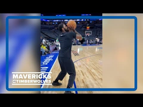 Dallas Mavericks warm up before Game 1 against Minnesota Timberwolves in Western Conference Finals