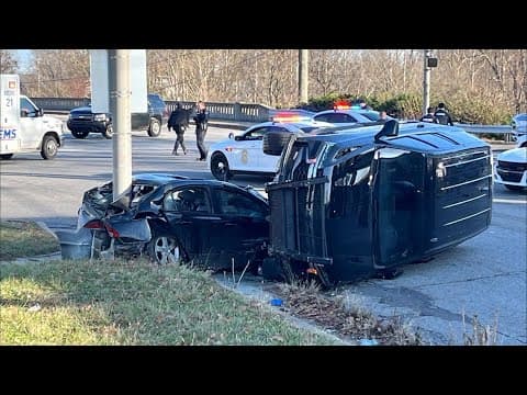 Report of shots fired leads to chase crash on near north side of Indianapolis