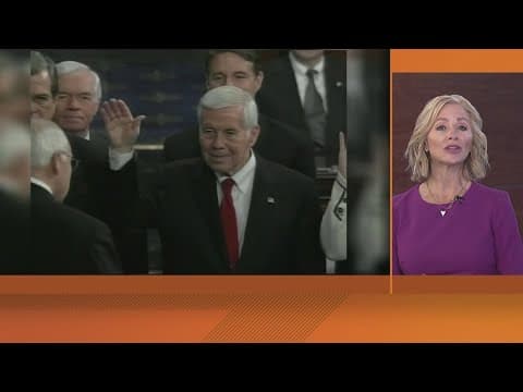 Richard Lugar monument being unveiled at Bicentennial Unity Plaza in Indy