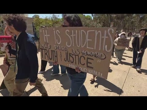 UC San Diego students protest 'unlawful' visa revocations