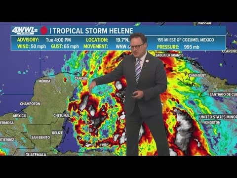 Tuesday 5PM First Weather: Tropical Storm Helene still gathering strength, targeting Florida as hurr