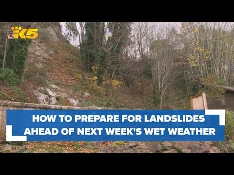 How to prepare for landslides ahead of next week's wet weather