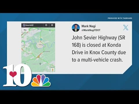 TDOT: East Gov. John Sevier Highway closed due to multi-vehicle crash