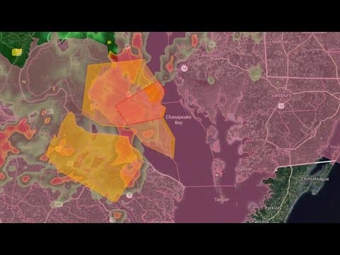 LIVE: Tornado Warning in Calvert, St. Mary's County