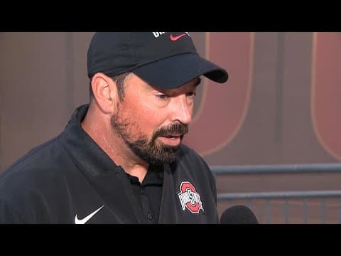 Ohio State head coach Ryan Day discusses win over Grambling State