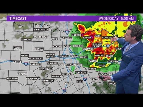 DFW Weather: Here's the latest severe weather outlook for North Texas on Tuesday night and into Wedn