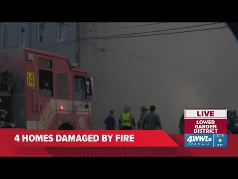 Breaking News: 4 homes damaged by massive 4-alarm fire in Lower Garden District