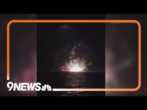 Video: Fireworks malfunction during Steamboat Lake show