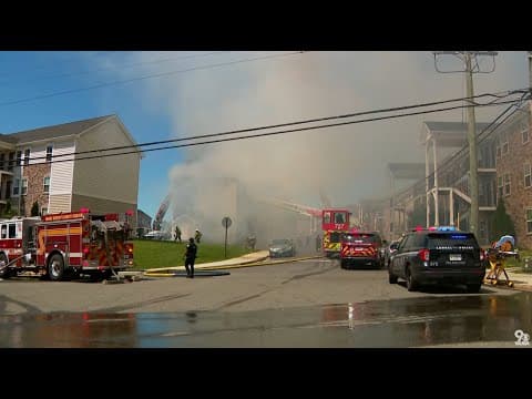 LIVE: Firefighters are battling a 2-alarm house fire in Laurel