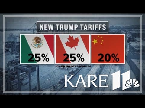 Trump says 25% tariffs on Mexican and Canadian imports will start Tuesday, with 'no room' for delay