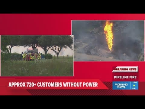 Reporter Troy Kless reports from the massive pipeline fire in La Porte area