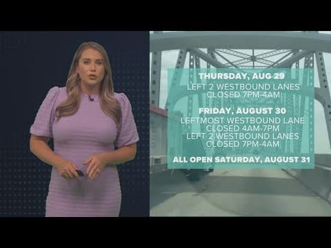 The Breakdown: CCC lane closures scheduled this weekend