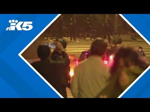 Seattle ICE protest: Crews witness detention, flashbangs