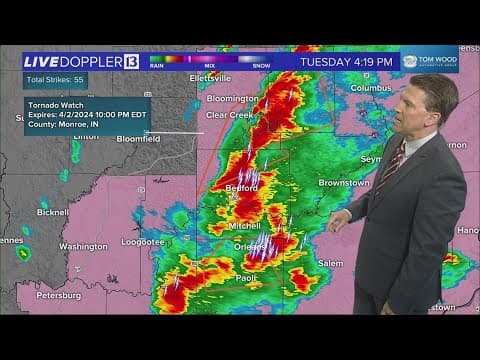 Live Doppler 13 forecast | 4pm Update for Tuesday, April 2, 2024