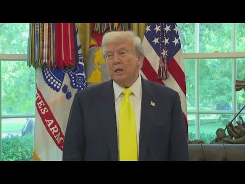 President Trump says countries that continue buying Russian oil will face punishments