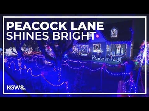 Peacock Lane in Southeast Portland opens for the holidays