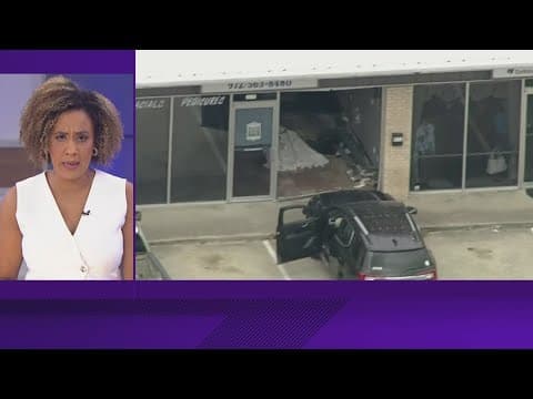 Car crashes into building in Terrell on Friday afternoon, officials say
