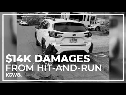 Brand new car damaged in hit and run in Northeast Portland causing $14K in damages