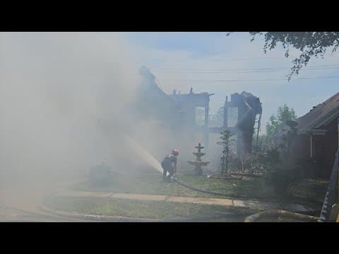 3-alarm fire damages home in Northwest Harris County, investigation underway