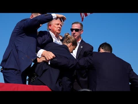 Watch Live: Donald Trump whisked off stage in Pennsylvania after apparent gunshots rang