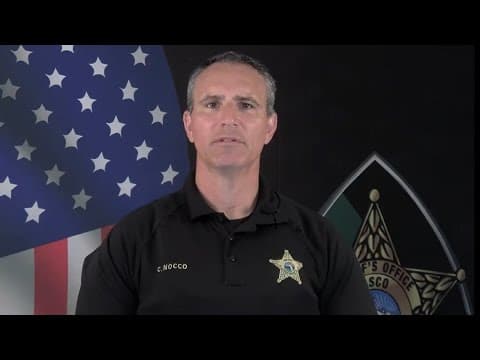 Pasco County Sheriff Chris Nocco discusses recent arrest in human trafficking investigation