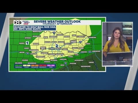DFW Weather: Slight risk for severe weather across North Texas Thursday -- here's what to know