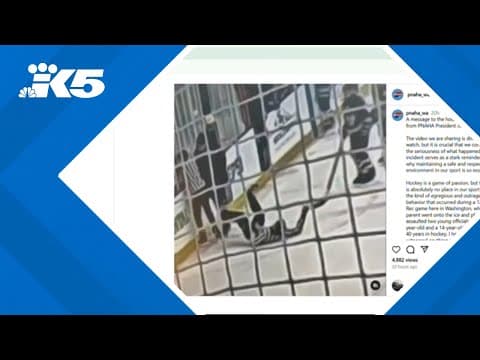 Man caught on camera pushing youth hockey refs at Kraken Community Iceplex