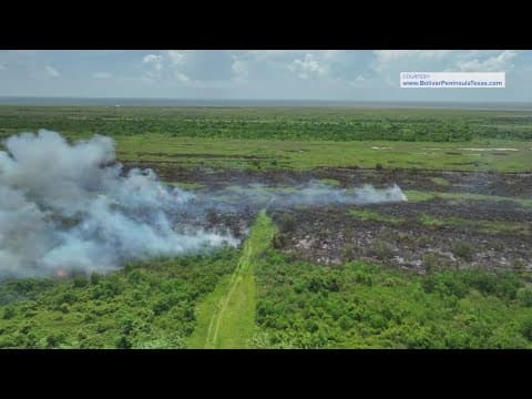 Lightning sparks fire at bird sanctuary on Bolivar Peninsula