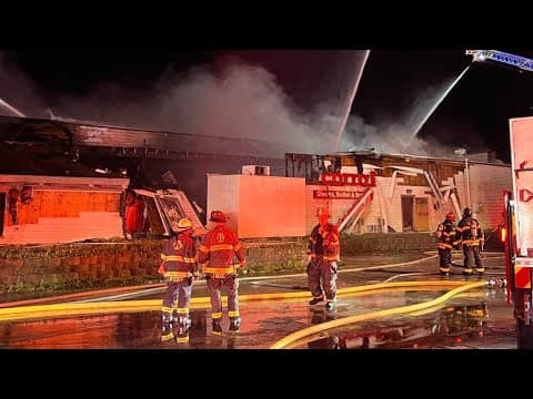 Former Golden Corral goes up in flames