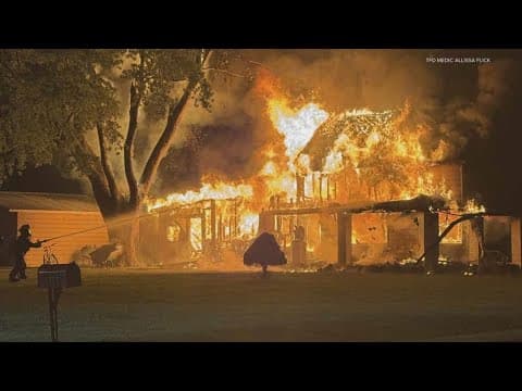 Massive flames take over house in Tipton County
