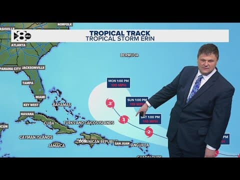 DFW Weather | Tracking Tropical Storm Erin, 14 day forecast