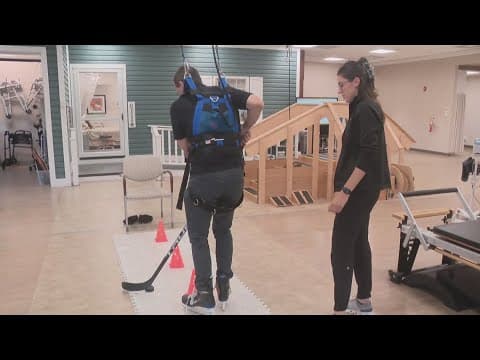 Man with brain tumor gets second chance on the ice after OhioHealth physical therapy